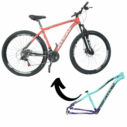 KIT BIKE 29 ALUM FEM AZUL/ROXO  21V T15