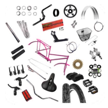 KITT BICICLETA ARO 26 TIPO POTY ROSA DESM