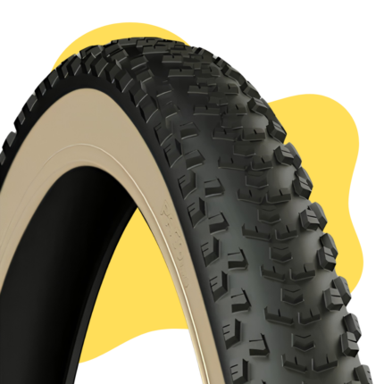 Pneu 29 x 2.10 Nomad Preto com Faixa Bege Bike Paco