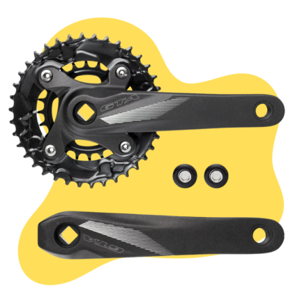 Pedivela Duplo Bike GTA 175mm 38/24 Ponta Quadrada Preto